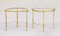 Mid-Century Neoclassical Brass and Glass Nightstands from Maison Baguès, 1950, Set of 2 4