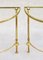 Mid-Century Neoclassical Brass and Glass Nightstands from Maison Baguès, 1950, Set of 2, Image 1