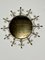 Lampada da parete o specchio Sun in ferro battuto patinato e dorato, anni '60, Immagine 9