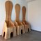 Vintage Italian Thrones in Wood, 1970s, Set of 3 7