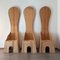 Italienische Vintage Throne aus Holz, 1970er, 3er Set 5