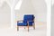 Vintage Chair with Blue Stripes, 1960s, Image 4