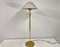 Italian Brass and White Glass Floor Lamp, 1970s 4