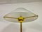 Italian Brass and White Glass Floor Lamp, 1970s 3