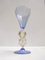 Octagonal Tipetto Goblet in Light Blue Murano Glass, Italy, 2000s 4