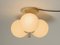 Space Age Light Gray Metal Ceiling Lamp with 3 Glass Balls from Kaiser Leuchten, 1960s, Image 4