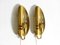 Mid-Century Modern Bag Brass Wall Lamps, 1950s, Set of 2 3
