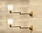 Glass and Brass Sconces from Orrefors, Set of 2 2