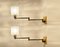 Glass and Brass Sconces from Orrefors, Set of 2, Image 2