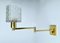 Glass and Brass Sconces from Orrefors, Set of 2 7