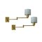 Glass and Brass Sconces from Orrefors, Set of 2 1