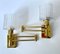 Glass and Brass Sconces from Orrefors, Set of 2 16