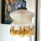 Kleine Mid-Century Deckenlampe aus Gelbem Glas im Stil von Mazzega, 1950er 1