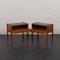 Italienische Mid-Century Teak Nachttische mit Glasplatte, 1960er, 2er Set 7