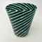 Turquoise Swirl Murano Glass Vase, Image 2