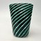 Turquoise Swirl Murano Glass Vase, Image 1