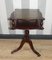 Vintage Side Table with Shelf and Green Leather Top, Image 7