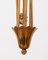 Lámpara de araña italiana de latón y metal burdeos, años 50, Imagen 6
