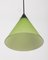 Lámpara de araña italiana vintage de vidrio verde, años 60, Imagen 3