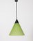 Lampadario vintage in vetro verde, Italia, anni '60, Immagine 1