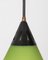 Lámpara de araña italiana vintage de vidrio verde, años 60, Imagen 5