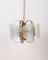 Vintage Italian Chandelier in Brass and Worked Glass 1