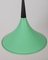 Lámpara de araña italiana vintage de metal verde y vidrio, años 70, Imagen 4