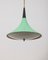 Vintage Italian Chandelier in Green Metal and Glass, 1970s 3