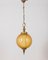 Lampada a sospensione vintage in vetro ambrato, Italia, anni '60, Immagine 1