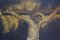Kirchliche Ikone aus dem frühen 19. Jh. mit Christus am Kreuz in Öl auf Holz 6