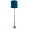 French Faux Bamboo Floor Lamp with Decorated Base, 1960s 4