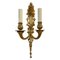 French Gilt Brass Wall Sconces, 1950s, Set of 2 5