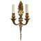 French Gilt Brass Wall Sconces, 1950s, Set of 2 8