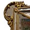 Espejo italiano de madera dorada con vidrio grabado, años 20, Imagen 4