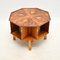 Art Deco Burr Walnut Revolving Occasional Coffee or Side Table, 1920 3