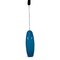 Italian Long Blue Glass Pendant, 1960s, Image 8