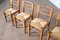 Dining Chairs in Oak and Straw by Pierre Cruège, France, 1950s, Set of 8 7