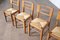 Dining Chairs in Oak and Straw by Pierre Cruège, France, 1950s, Set of 8, Image 7