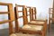 Dining Chairs in Oak and Straw by Pierre Cruège, France, 1950s, Set of 8, Image 6