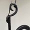 Mid-Century Black Wrought Iron Girouette Chandelier, France, 1950s, Image 15