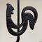 Lámpara de araña Girouette Mid-Century de hierro forjado en negro, Francia, años 50, Imagen 3