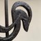 Mid-Century Black Wrought Iron Girouette Chandelier, France, 1950s 4