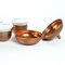 Copper & Porcelain Espresso Cups, Former Czechoslovakia, 1960s, Set of 7 1