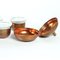 Copper & Porcelain Espresso Cups, Former Czechoslovakia, 1960s, Set of 7, Image 1