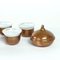 Copper & Porcelain Espresso Cups, Former Czechoslovakia, 1960s, Set of 7 5