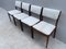 Mid-Century Teak Dining Chairs in Natural Sheepskin, Set of 4 2