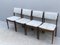 Mid-Century Teak Dining Chairs in Natural Sheepskin, Set of 4, Image 10