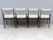 Mid-Century Teak Dining Chairs in Natural Sheepskin, Set of 4, Image 6