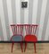Chaise en Barreau de Cuisine Rouge dans le style de Tapiovaara, 1960s, Set de 4 10