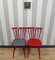 Red Kitchen Rung Chair in the style of Tapiovaara, 1960s, Set of 4 10